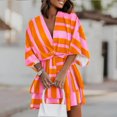 thumbnail image 1 of Robe Mini à Imprimé Floral pour Femmes Plissée Col en V avec Cordon de Serrage Taille Élastique à Volants Superposée, 1 of 5