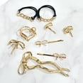 thumbnail image 3 of Scunci 3pk Pony Cuff Pins, Gold‑Tone Hair Cuff Pins for Ponytails and Braids, 3 of 4