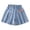 Red, variant on LIJCC Girls Denim Shorts Skirts Fashionable Flower Decoration Pleated Solid Color Elastic High Waist Summer Trendy Lightweight Denim Skorts