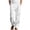 White, variant on Black Cargo Pants Men Men's Casual Solid Color Elastic Waist Drawstring Beach Wide Leg Pocket Pants White XXL