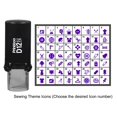 thumbnail image 4 of Printtoo Personalized Sewing Theme Icons Round Rubber Stamp Self Inking Stamper 12 mm-Violet, 4 of 7