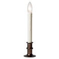 thumbnail image 1 of Battery Operated Taper Flameless Flickering Candle, Ivory - Antique Bronze, 1 of 1