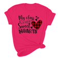 thumbnail image 4 of Pisexur T-shirt de la Saint-Valentin Haut T-shirt de la Saint-Valentin pour Femme Amour Imprimé T-shirt à Manches Courtes Haut à Manches Courtes Col Rond Haut/chemise, 4 of 5