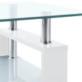 thumbnail image 4 of vidaXL Table Basse Blanc et Transparent 95x55x40 cm Verre Trempé, 4 of 5