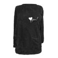 thumbnail image 4 of Blouses pour Femmes Col Rond et Hiver Ample Imprimé Poche Chaud Manches Longues Blouse Hauts Chandail pour Femmes en Liquidation, 4 of 4