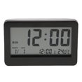 thumbnail image 1 of DOLITY Large Digital LCD Calender Alarm Clock Temperature Snooze Table Clock Black, 1 of 9