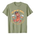 thumbnail image 4 of LUOGENLI T-shirts pour Femme pour Femmes T-Shirt Mode pour Dames T-Shirt Décontracté Imprimé Col Rond Manches Courtes Haut pour l'Été T-shirts Amusants pour Femmes T-Shirt Graphique Vêtements d'Été Amusants Vert Pâle TG, 4 of 4