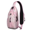thumbnail image 1 of Tribal Sling Bag, Rustic Ink Sketch Style Crossbody Backpack with Wood Grain Details, Lightweight, 1 of 4
