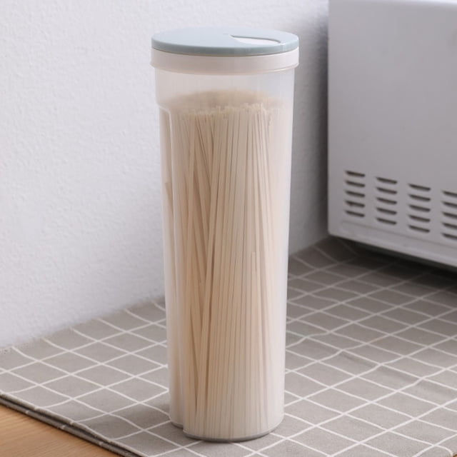 Oleegame 1PC Trashcans For Bedroom Airtight Food Storage Cereal Plastic Kitchen Pantry Storage Container Blue