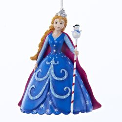 Kurt Adler Pretty as a Princess Snow Princess Christmas Ornament - 4.75" - Blue