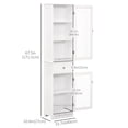 thumbnail image 3 of kleankin Storage Cabinet Tower with Multiple Shelves & Drawer, White, 3 of 10