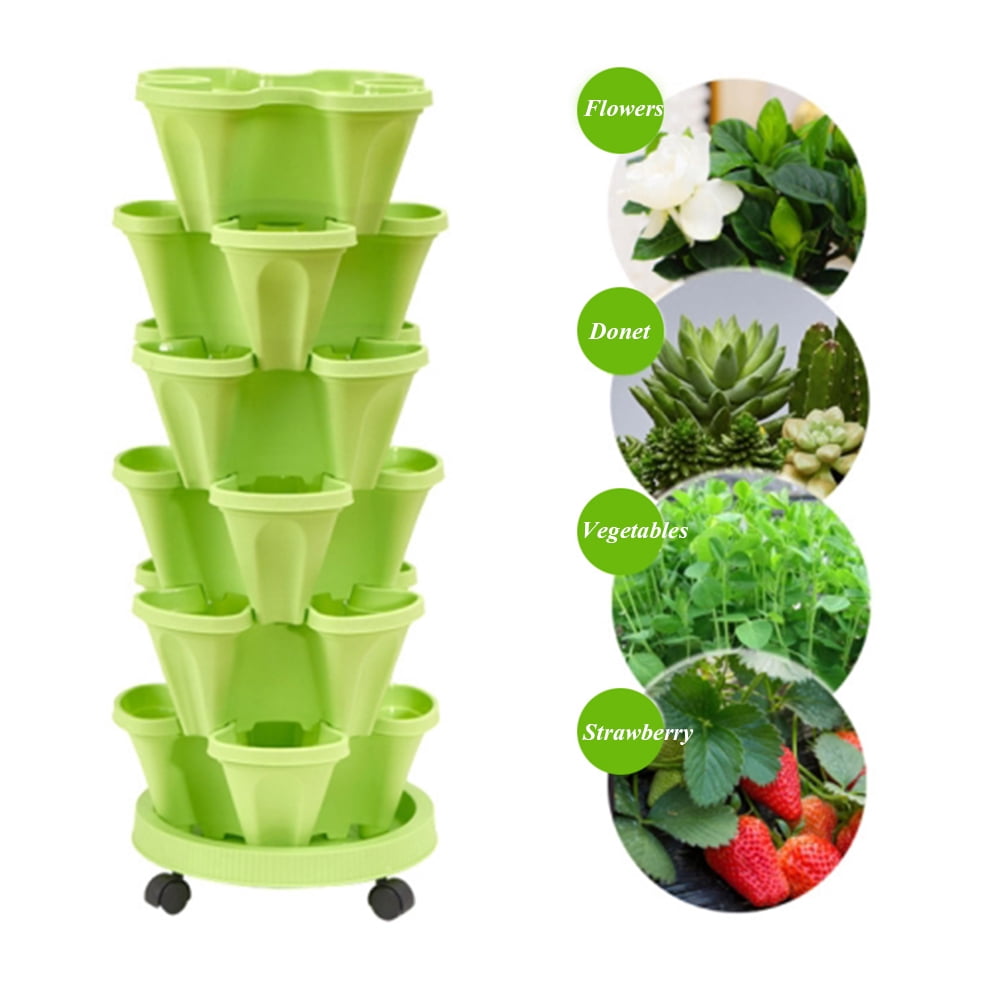 Stackable Planting Pot Creative Plastic Flower Flower Flower Pot Pot Stackable Flower Pot Pot Stacking Planters for Gardening Indoor Outdoor