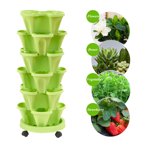 Pot de plantation empilable Fleur Créative Pot de fleur Pot de fleurs empilables Pot de pot de plantation d'empilage pour jardinage intérieur extérieur