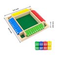 thumbnail image 3 of Traditional Four Sided Wooden 10 Number Pub Bar Board Dice Game Box, 3 of 8