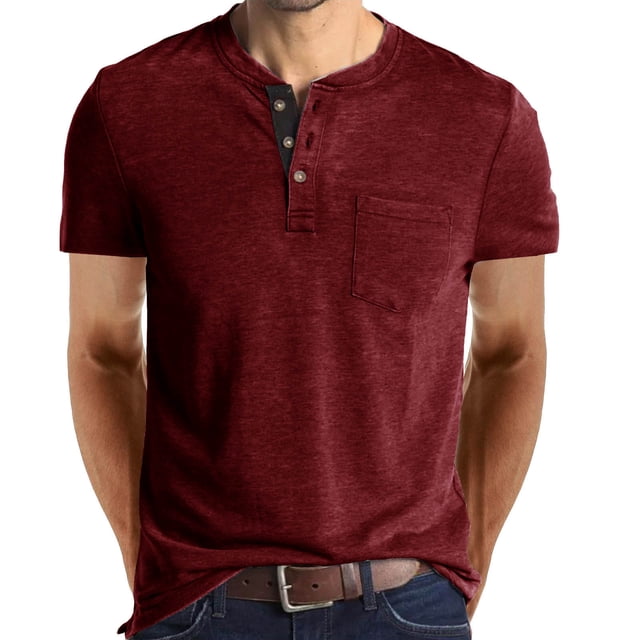 Matoen Homme T-Shirt Blouse Basique Uni Uni à Manches Courtes Musclé Robuste Haut