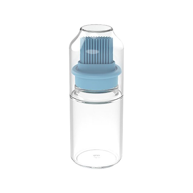 Bouteille d'Huile en Silicone avec Couvercle et Brosse Intégrés