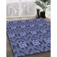 thumbnail image 3 of Ahgly Company Machine Washable Indoor Rectangle Transitional Blue Area Rugs, 8' x 12', 3 of 7