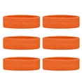 thumbnail image 1 of GOGO 6 Pieces Sports Headbands Terry Cloth Sweat Absorbing Head Band Orange, 1 of 8
