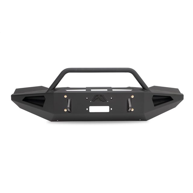 Fab Fours Bumper DR06-RS1162-1 Red Steel; One Piece Design; Direct Fit; Mounting Hardware Included; With Pre-Runner Guard; With Internal Winch Mount; With Integrated Shackle Mounts