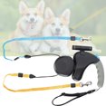 thumbnail image 3 of Dual Headed Pet Leash, Dog Lead Leash Dog Leash Extendable Dog Leash  for Go for Walk Noir, 3 of 7