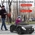 thumbnail image 4 of Costway 12V Kids Ride On Car 2.4G RC Electric Vehicle w/ Lights MP3 Openable Doors Black, 4 of 10