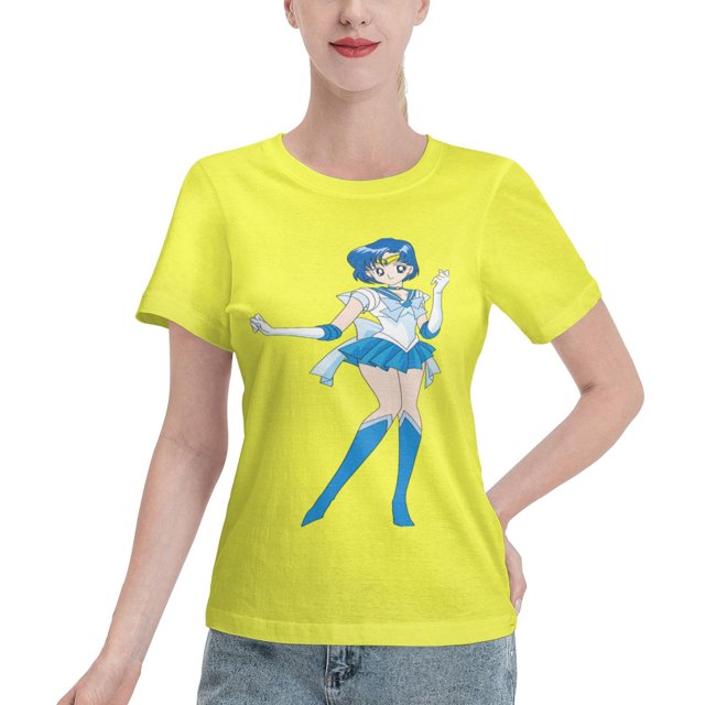 Women's Basic Short Sleeve T-Shirt Sailor Moon Mizuno Ami