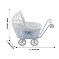thumbnail image 2 of Miniature Woven Stroller for Wedding Candy Display and Pretend Play Home, 2 of 5