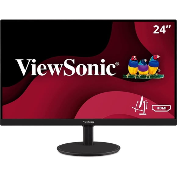 ViewSonic VA2447-MH 24 Inch Full HD 1080p Monitor with Ultra-Thin Bezel, Adaptive Sync, 60Hz, VESA, and HDMI, VGA Inputs for Home and Office