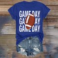 thumbnail image 2 of Charmgo Haut pour Femmes Tendance T-Shirts Jour de Match T-Shirt Imprimé 2D pour Femmes Manches Courtes Col Rond T-Shirt Mode Léger Doux Tenue Décontractée Vêtements pour Femmes Football Bleu TTTG, 2 of 4