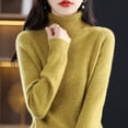 thumbnail image 1 of IMENGL Wool sweater turtleneck first line, Yellow M, Size M-2XL, 1 of 4