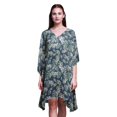 thumbnail image 1 of Bimba Feuilles Caftan pour Femmes Tenue d'Intérieur de Vacances Robe Midi Couvre-Maillot de Plage-S-L, 1 of 5