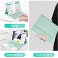 thumbnail image 5 of KOMI Wireless Keyboard Case with Touchpad for iPad 10.2" 9th 8th 7th Generation, Detachable Bluetooth Keyboard with Pencil Holder for iPad 10.2 Inch/iPad Air 10.5"(3rd Gen)/iPad Pro 10.5 in, Green, 5 of 5