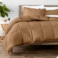 thumbnail image 1 of Bare Home Goose Down Alternative Comforter Set - 3 Piece Set - King/Cal King, Caramel, 1 of 7