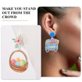 thumbnail image 2 of 6 Pairs Easter Earrings Bunny Dwarf Ear Drop Cartoon Earrings Easter Ear Jewelry, 2 of 9