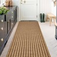 thumbnail image 1 of ANTPOP Runner Rug Outdoor Carpet Runners Hallway Non-Slip Rubberback Area Rugs Indoor Entrance Mat for Entryway Kitchen, 4'x9', Striped Brown, 1 of 6