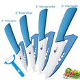 thumbnail image 1 of Ceramic Knives Complete Kitchen Unit,3 4 5 6inch Chef Knife Utility Fruit Slicing Peeler with Sheath White Blade, 1 of 5