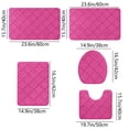 thumbnail image 3 of Memory Foam Bath Mat 5 Set Bathroom Rugs for 5 Pcs Toilet Mats Universal Soft Comfortable Water Absorption Non-Slip Thick Machine Washable Easier To Dry Dark Gifts for Women, 3 of 7