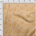 thumbnail image 3 of oneOone Polyester Spandex Dark Peach Fabric Geometric Line Art Circle Sewing Material Print Fabric By The Yard 56 Inch Wide, 3 of 4