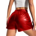 thumbnail image 3 of Clearance Sale 2025 Intimates Ladies Leather Shorts Multi Colored High Waisted Stretch Casual Shorts, 3 of 5