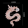 thumbnail image 4 of Hommes Rétro Style Dragon Broche Corsage Parti Badge Bijoux pour Hommes Bijoux Or + Blanc, 4 of 9