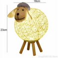 thumbnail image 5 of LED Night Light, Sheep Rattan Bedside Lamp, Children's Night Light Projector, LED Night Lamp for Bedroom, Baby Room, Living Room, Gift, 110cm USB/Push Switch, 5 of 5