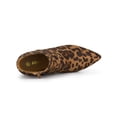 thumbnail image 4 of BLISSFUL STEP Women's Pointed Toe Zipper Stiletto Heels Ankle Boots Leopard 8, 4 of 8