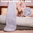 thumbnail image 4 of Soft Velvet Long Body Pillow | Side Sleeping Support | Hotel Grade Comfort | Leg Wedge Cushion | Dormitory Sofa Bed Use | Multiple Colors | 70cm | 1pc | Plush Insert, 4 of 6