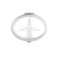 thumbnail image 1 of Aircraft Militaire Ligne Miroir Ovale Portable Poche Maquillage, 1 of 3