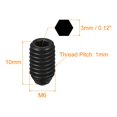 thumbnail image 2 of Unique Bargains Ball Point Set Screws, M6 x 10mm High Carbon Steel Metric Spring Hex Socket Grub Screw 20 Pack, 2 of 7