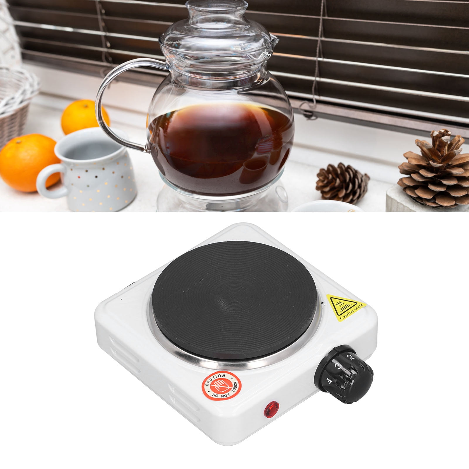 Electric Mini Electric Stove 500W Multifunctional Adjustable Temperature Small Hot Plate Kitchen Countertop Heater For Milk Water Coffee Tea US Plug 110V