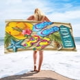 thumbnail image 1 of Dvkptbk Beach Towel Summer Beach Slippers Beach Towel Microfiber Double-sided Velvet Beach Towel Swimming Towel Versatile Beach Towel Beach Essentials on Clearance, 1 of 3