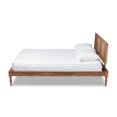 thumbnail image 3 of Bowery Hill Traditional Wood/Rattan Full Size Platform Bed in Ash Brown, 3 of 7