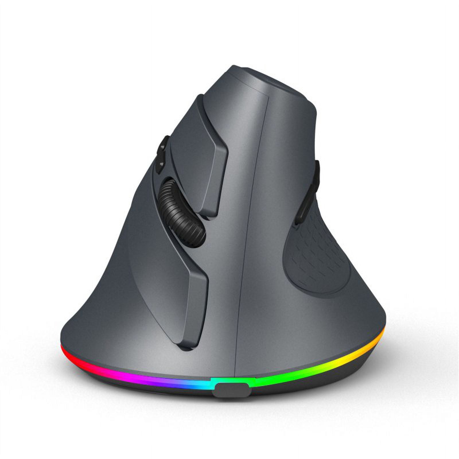 Wireless Vertical Mouse Adjustable DPI 2.4GHz Wireless Mouse Ergonomic Gaming Mouse Dual Modes Connection Mice High Precision Mice Portable Mouse For PC Laptop Computer grey