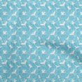 thumbnail image 1 of oneOone Polyester Spandex Turquoise Blue Fabric Flamingo Sewing Material Print Fabric By The Yard 56 Inch Wide, 1 of 5